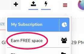 Earn free space