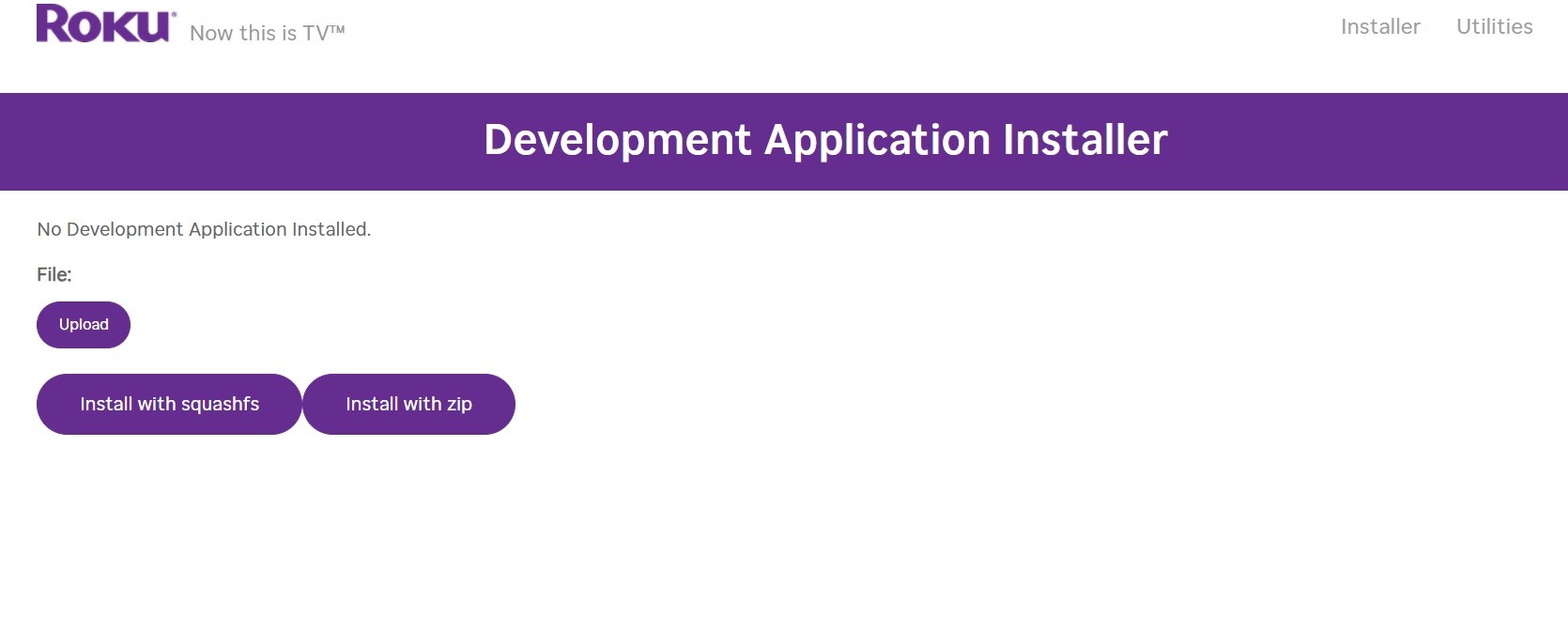 Roku dev installation