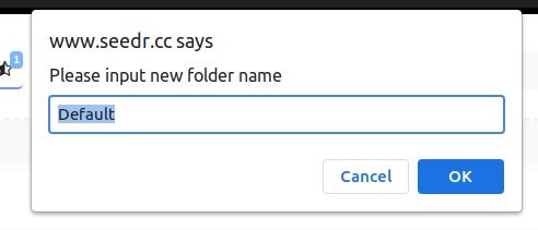 Naming folder in new Seedr