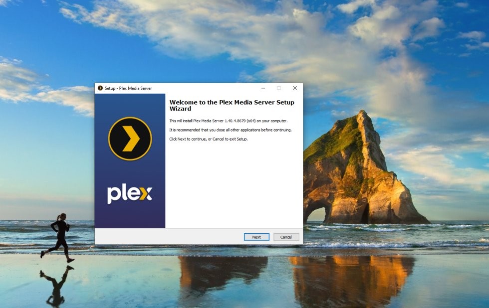 Opened Plex installer for Windows