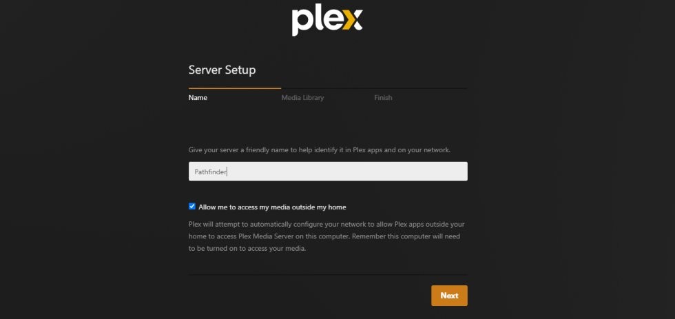 Plex setup adding library